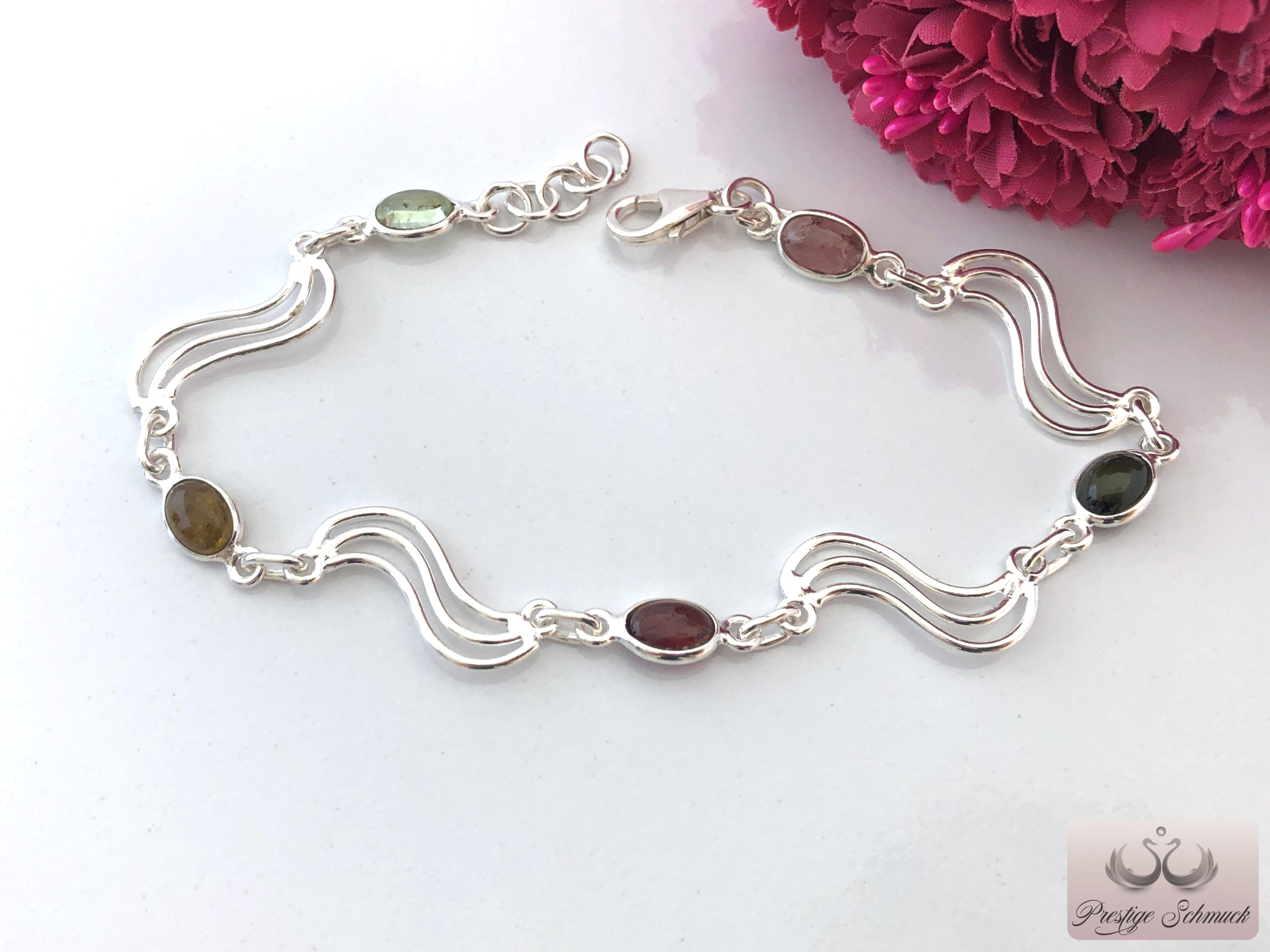 Turmalin Armband mit 925 Silber (TUR 2)